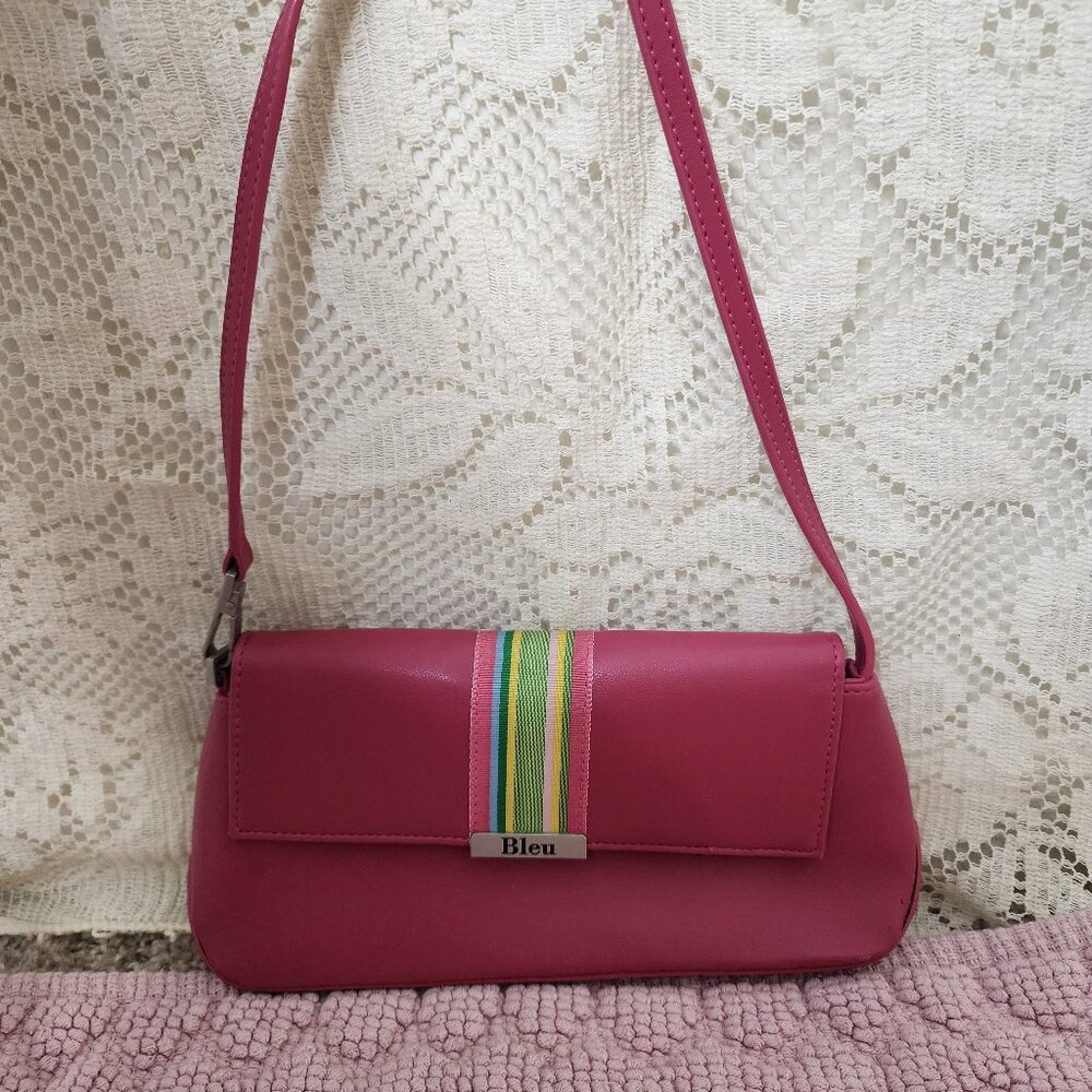 Blue small vintage pink handbag